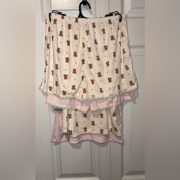 SugarBoo & Co Light Pink and Teddy Bear Pajama Sleep Set - Picture 3 of 5